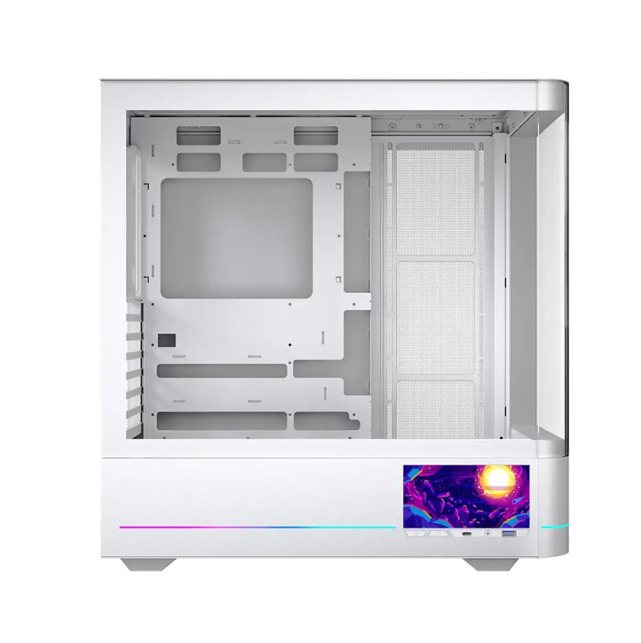 Vỏ Case 2 Mặt Kính Cường Lực Jungle Leopard AC-02 (ATX) - Có Màn Hình LCD