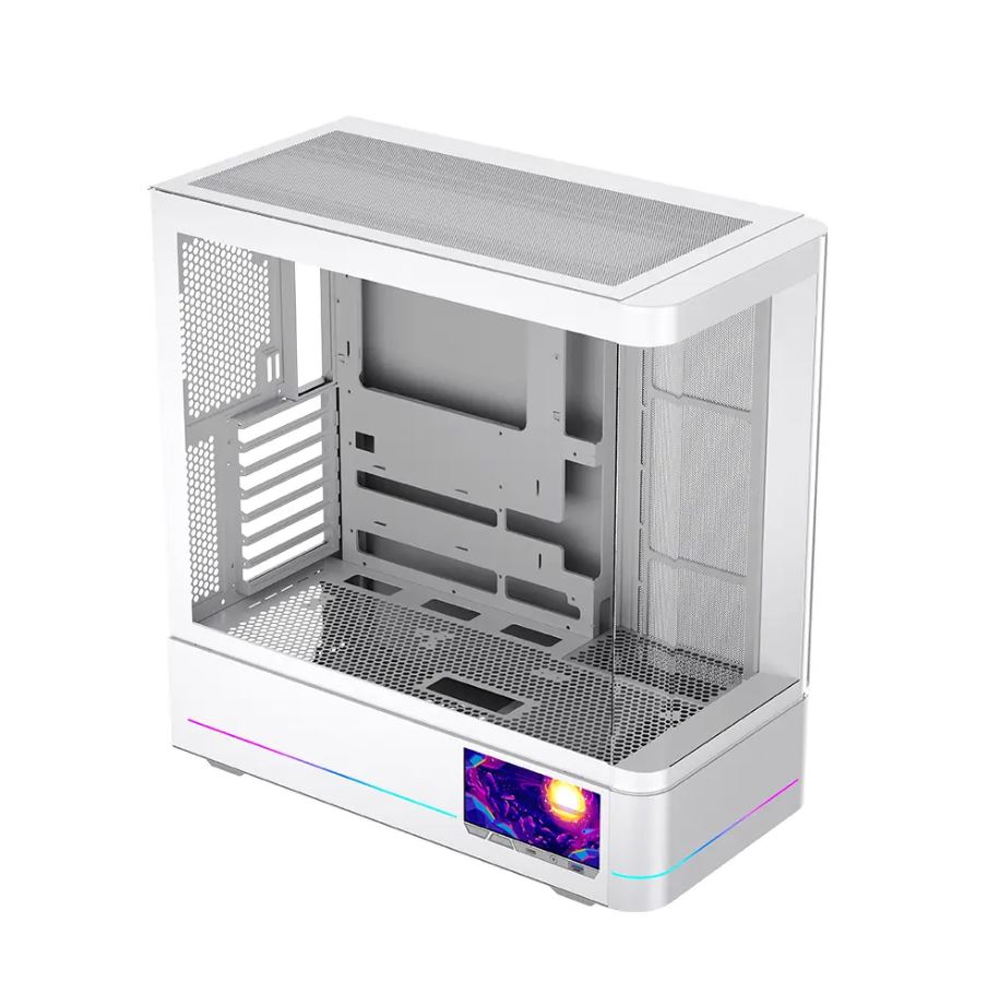 Vỏ Case 2 Mặt Kính Cường Lực Jungle Leopard AC-02 (ATX) - Có Màn Hình LCD