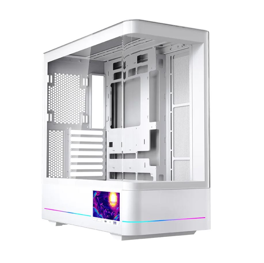 Vỏ Case 2 Mặt Kính Cường Lực Jungle Leopard AC-02 (ATX) - Có Màn Hình LCD