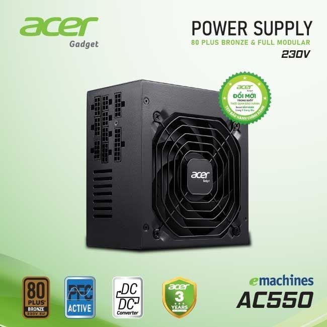 Nguồn ACER AC550 FR Bronze Full Modular - 80 Plus Bronze