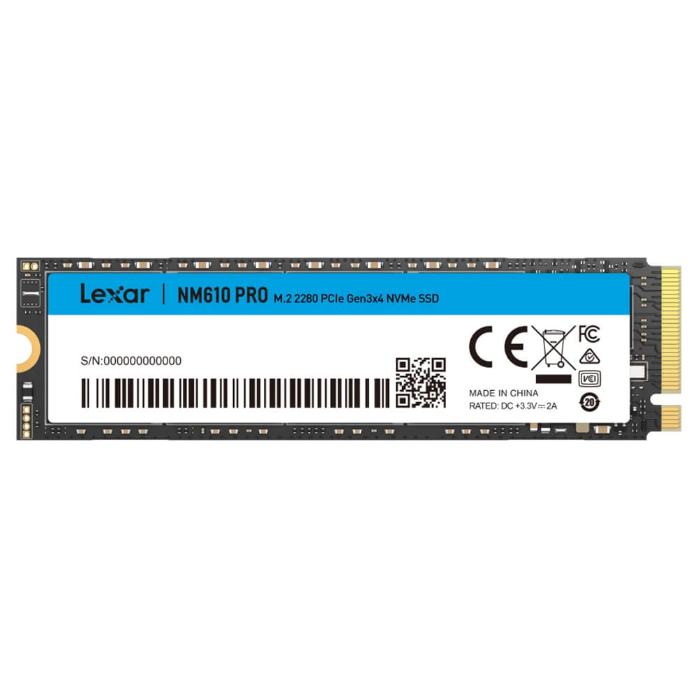 Ổ Cứng SSD LEXAR NM610 Pro 1TB – M.2 2280 PCIe Gen3 x4 (Đọc 3300MB/s - Ghi 2600MB/s)