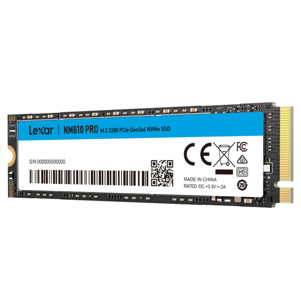Ổ Cứng SSD LEXAR NM610 Pro 1TB – M.2 2280 PCIe Gen3 x4 (Đọc 3300MB/s - Ghi 2600MB/s)