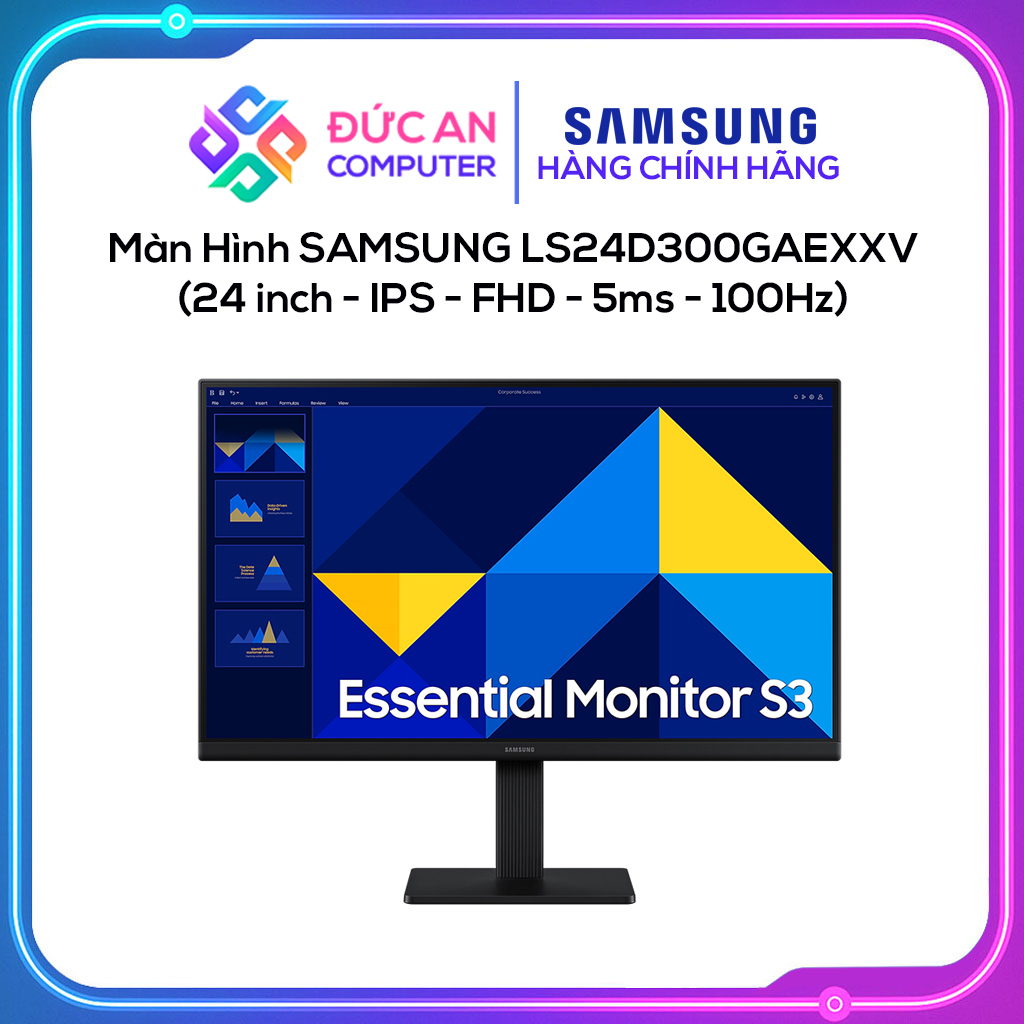 Màn Hình SAMSUNG LS24D300GAEXXV (24 inch - IPS - FHD - 5ms - 100Hz)