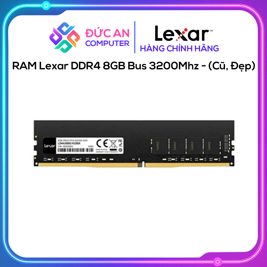 Ram Lexar DDR4 8GB Bus 3200Mhz - (Cũ, Đẹp)
