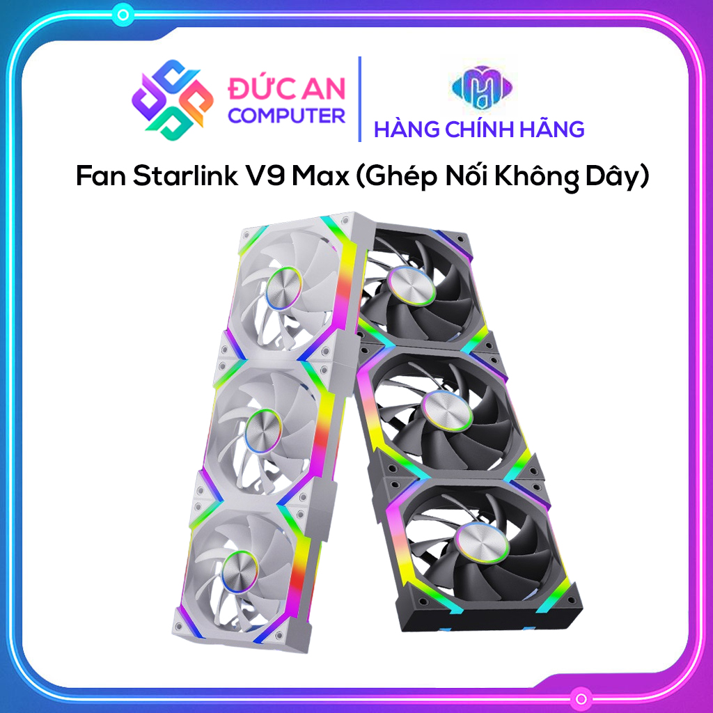 Quạt Tản Nhiệt Starlink V9 Max Led ARGB (Ghép Nối Không Dây) - Không Kèm Dây Kết Nối