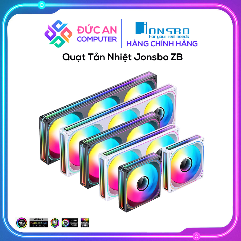 Quạt Tản Nhiệt Jonsbo ZB - 120, ZB - 240, ZB - 360 (Led ARGB)