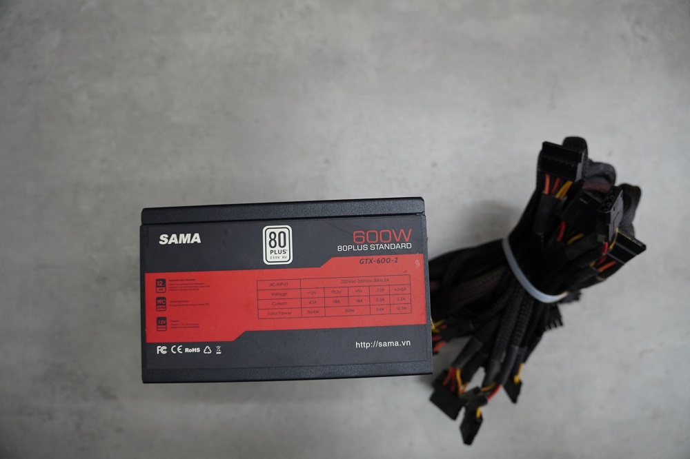 Nguồn máy tính SAMA GTX-600-2 600W 80 Plus - Cũ