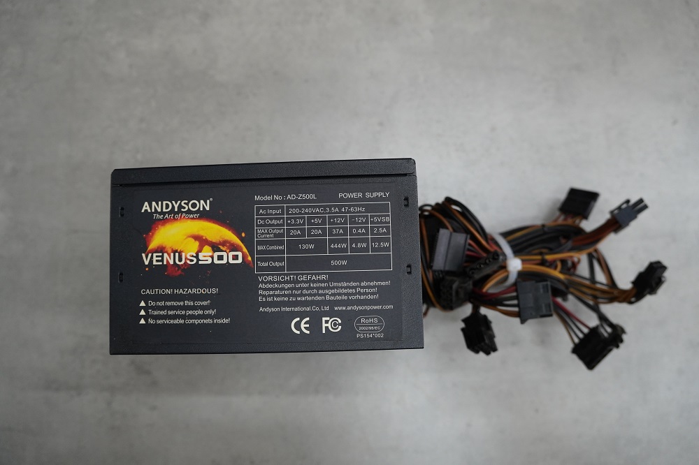 Nguồn Andyson Venus500 (Công Suất Thực 500W) - Cũ