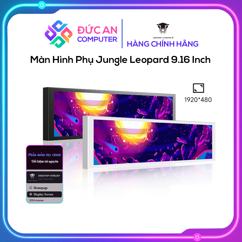 Màn Hình Phụ Jungle Leopard 9.16 inch - Hiển Thị Video, Thông Số PC