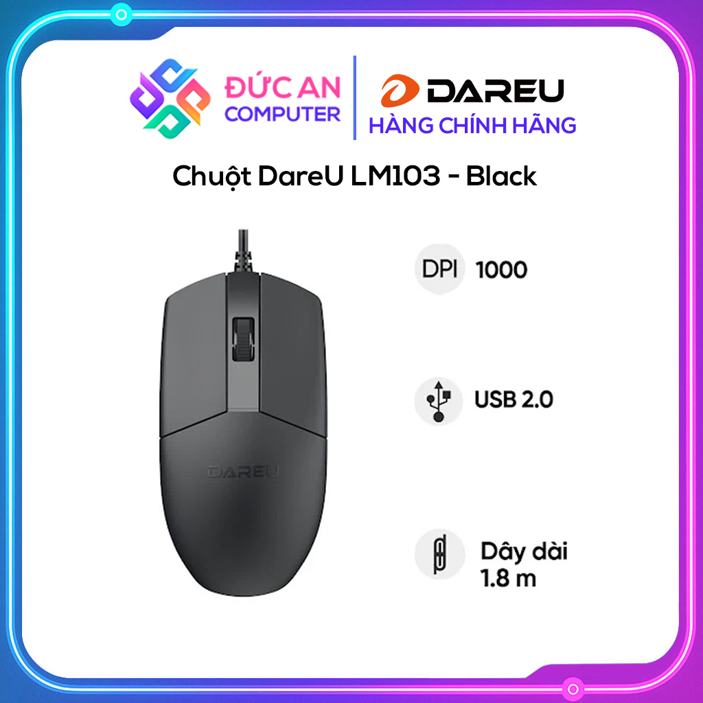 Chuột DareU LM103 - Black