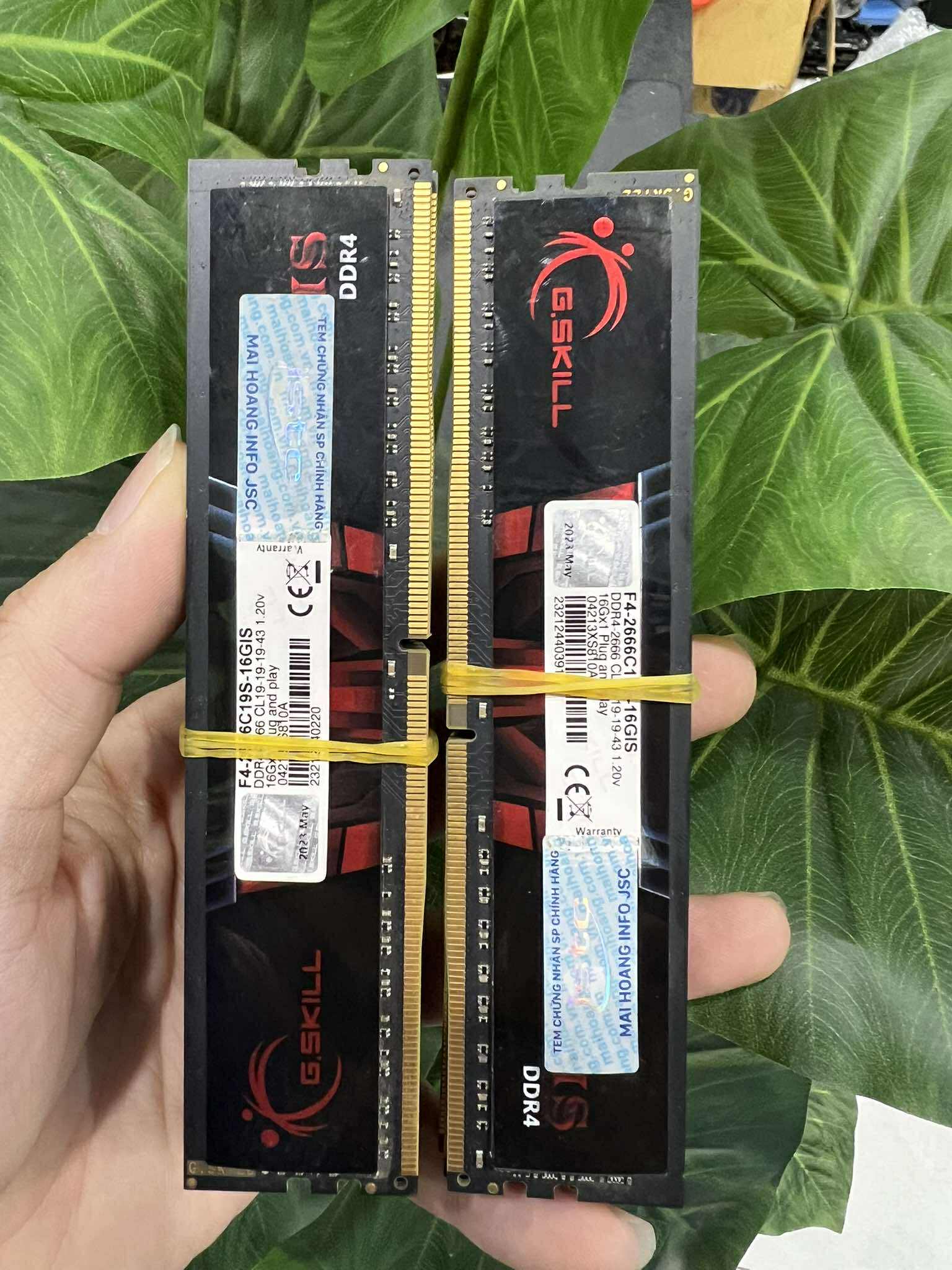 RAM GSkill Aegis 16GB DDR4 2666MHz (F4-2666C19S-16GIS) - Cũ
