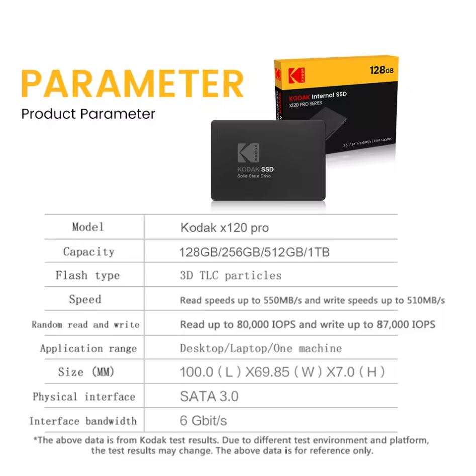 Ổ Cứng SSD Kodak 2.5″ SATA3 X120 PRO - 256GB