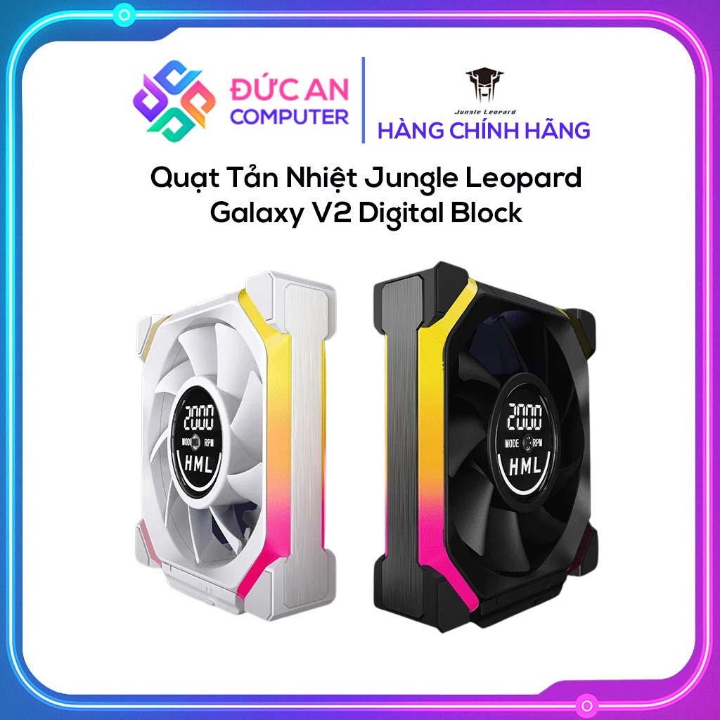 Quạt Tản Nhiệt Jungle Leopard Galaxy V2 Digital Block - Hiển Thị Tốc Độ