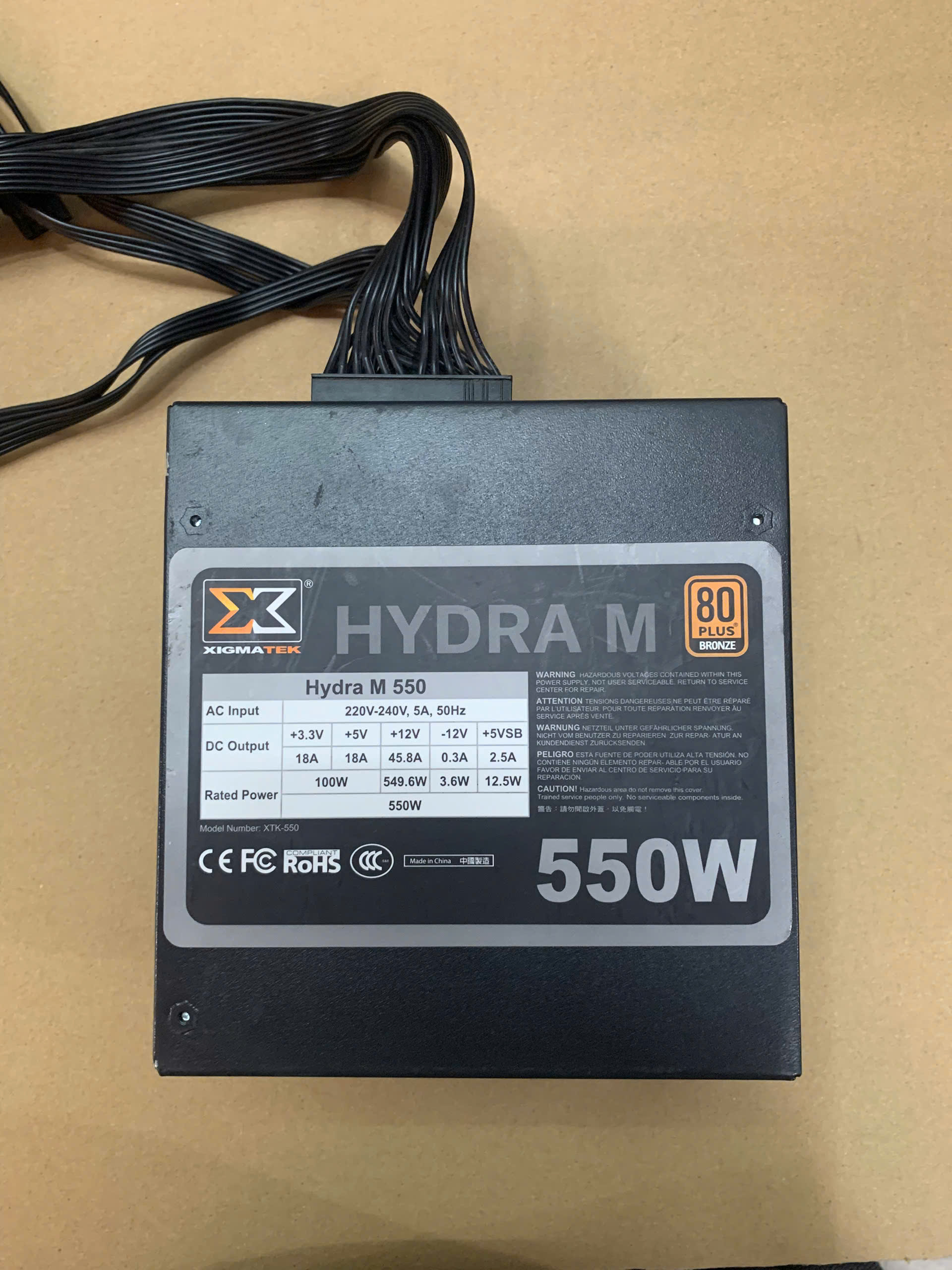 Nguồn Xigmatek HYDRA M550 (550W - 80 Plus Bronze, Full Modular) - Cũ