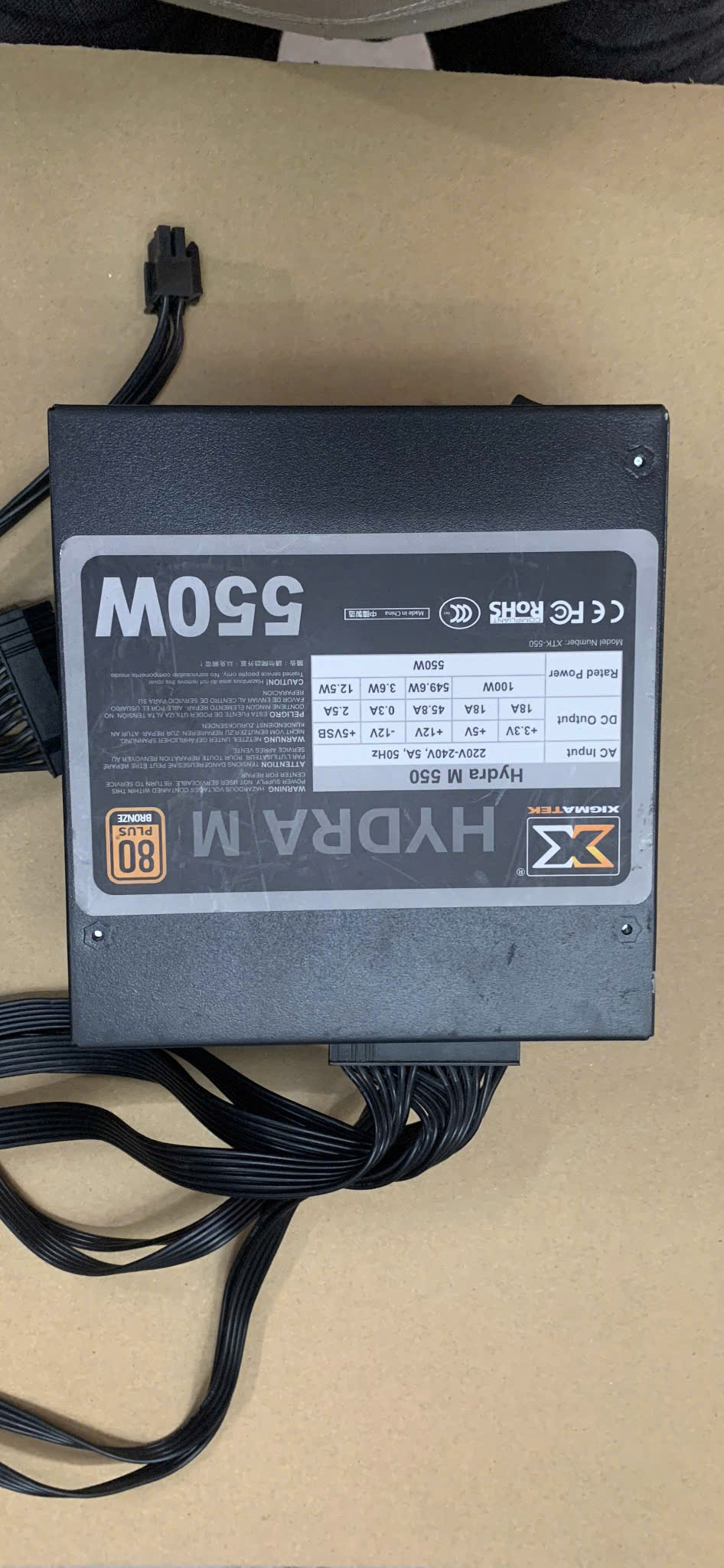 Nguồn Xigmatek HYDRA M550 (550W - 80 Plus Bronze, Full Modular) - Cũ