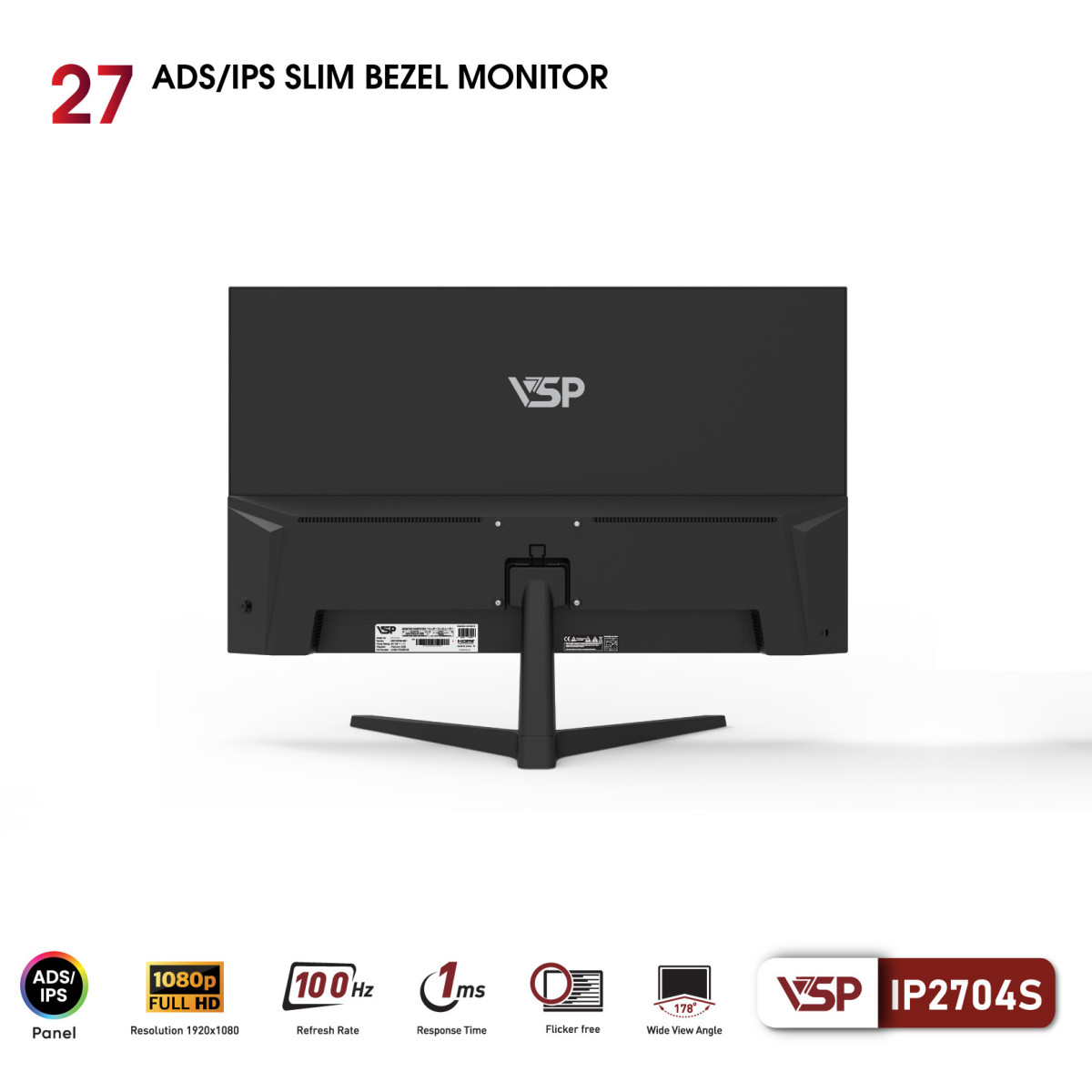 Màn hình VSP IPS IP2704S (27inch / IPS / FHD / 100Hz / 1ms)