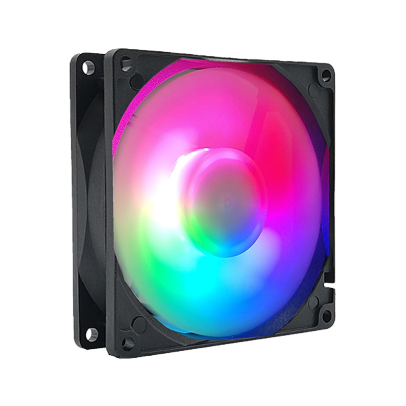 Quạt Tản Nhiệt, Fan 9cm RGB FIXED - Màu Đen