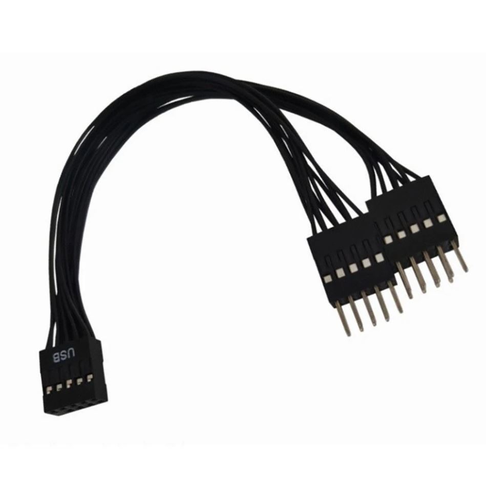 Dây Cáp Chia Chân USB 2.0 9 Pin 1 ra 2 - Cắm Trong Mainboard