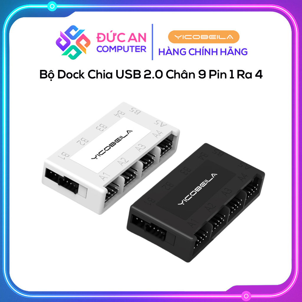 Bộ Dock Chia USB 2.0 Chân 9 Pin 1 Ra 4 Yicobeila