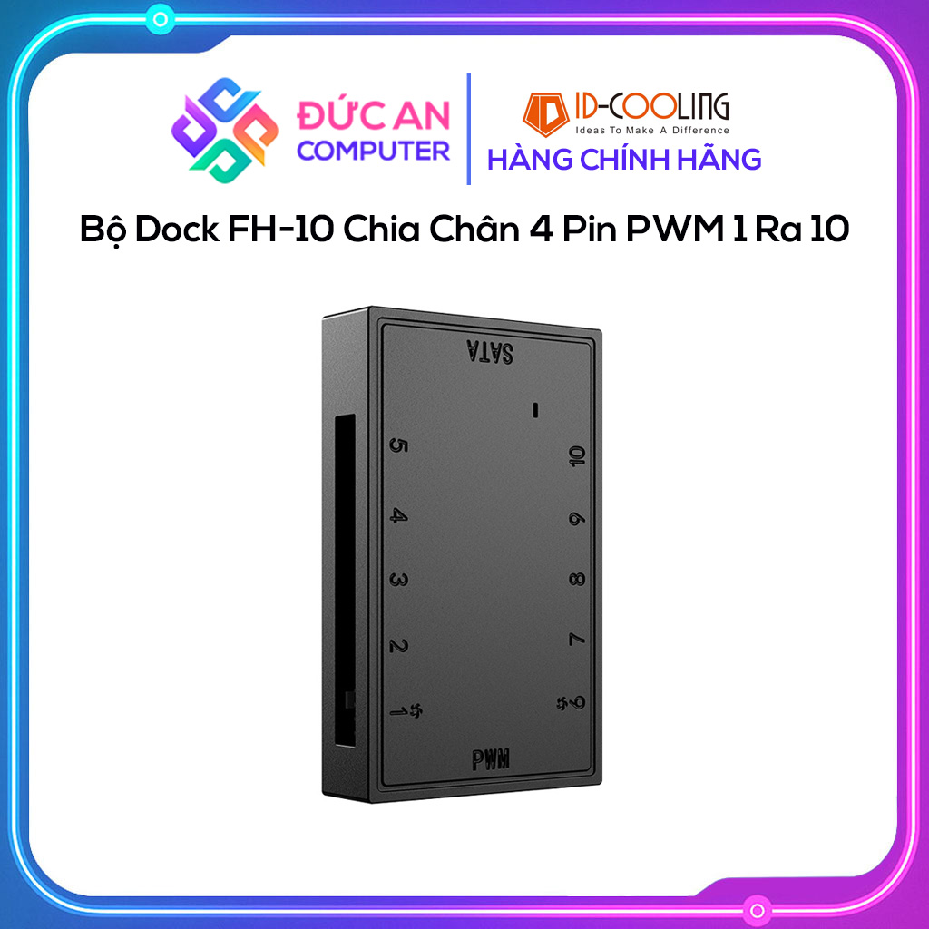 Bộ Dock ID-COOLING FH-10 Chia Chân 4 Pin PWM 1 Ra 10