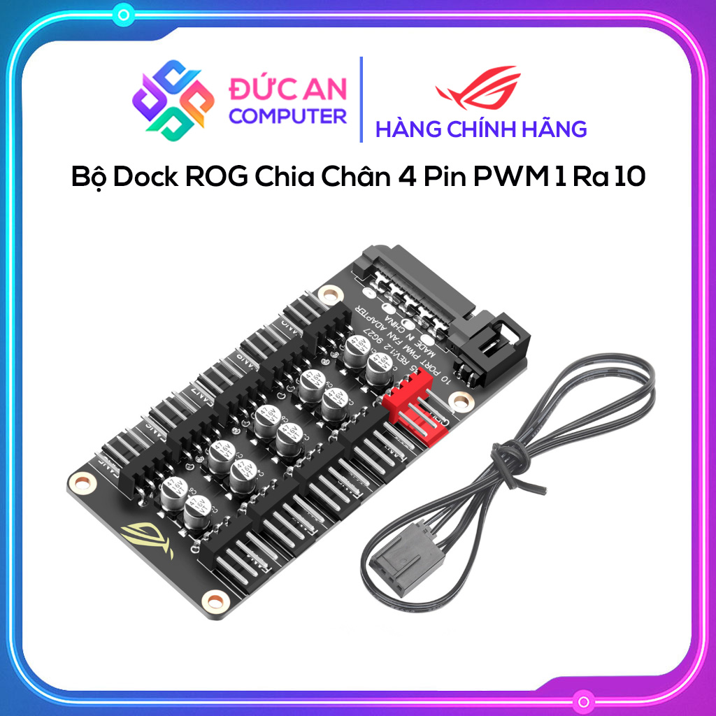 Bộ Dock Chia Chân 4 Pin PWM 1 Ra 10 ROG