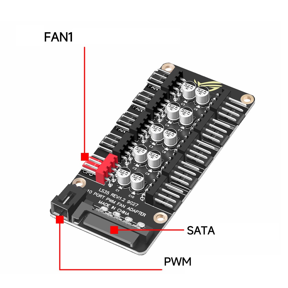 Bộ Dock Chia Chân 4 Pin PWM 1 Ra 10 ROG