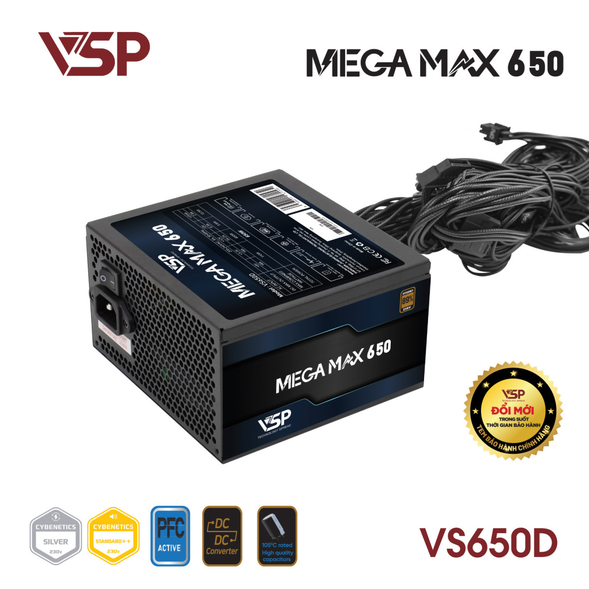 Nguồn Máy Tính VSP MEGAMAX VS650D - 650W