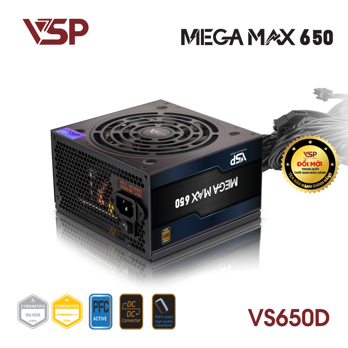 Nguồn Máy Tính VSP MEGAMAX VS650D - 650W