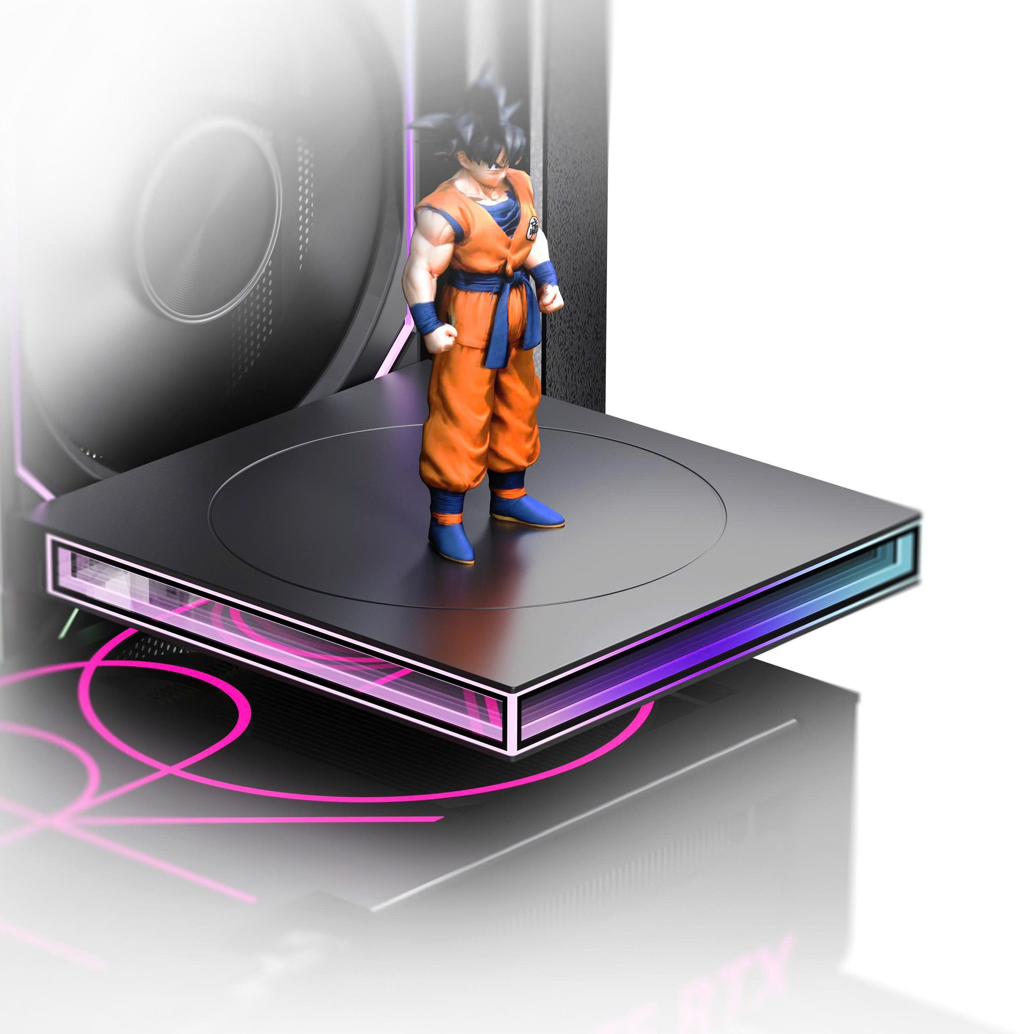 Giá Đỡ Mô Hình Trang Trí PC Jungle Leopard Led ARGB Gương Vô Cực