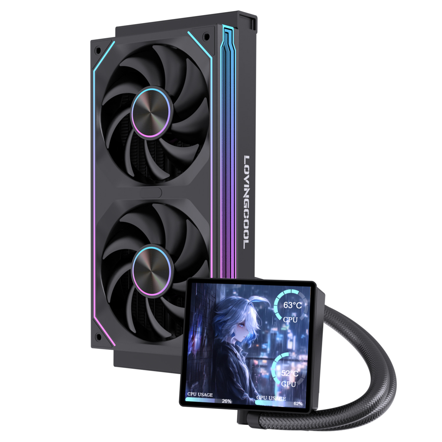 Tản Nhiệt Nước All In One Loving Cool SC60 - Màn Hình LCD 4.0 inch