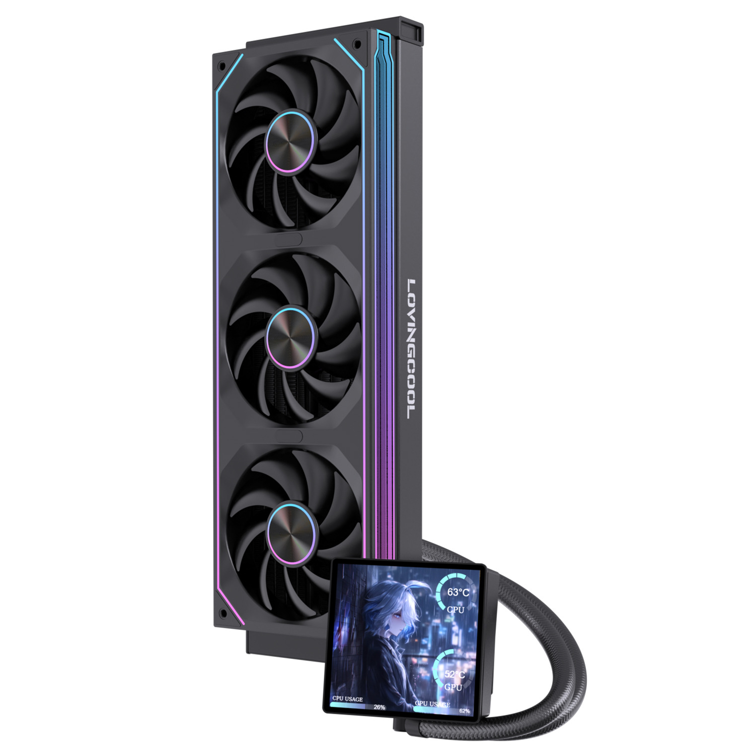 Tản Nhiệt Nước All In One Loving Cool SC60 - Màn Hình LCD 4.0 inch