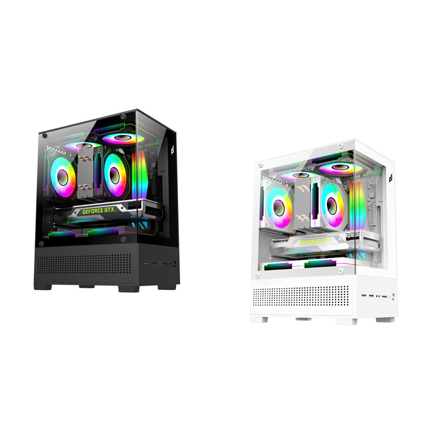 Vỏ Case 2 Mặt Kính Cường Lực EDRA ECS1303H (M-ATX/Mid Tower)