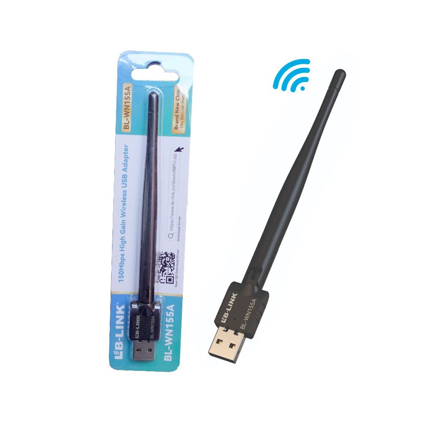 USB Thu Wifi LB-Link BL-WN155A 150Mbps 2.4GHz 1 Râu - Đen