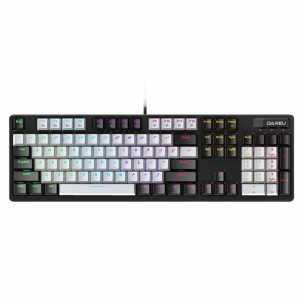 Bàn phím quang cơ Gaming DAREU EK1280X BLACK-GREY (Kháng nước, Optical switch, MULTI LED)