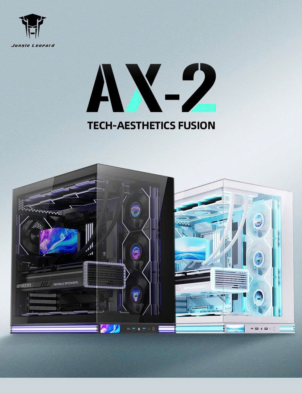 Vỏ Case Jungle Leopard AX-2 (E-ATX / Màn Hình LCD / Led ARGB)