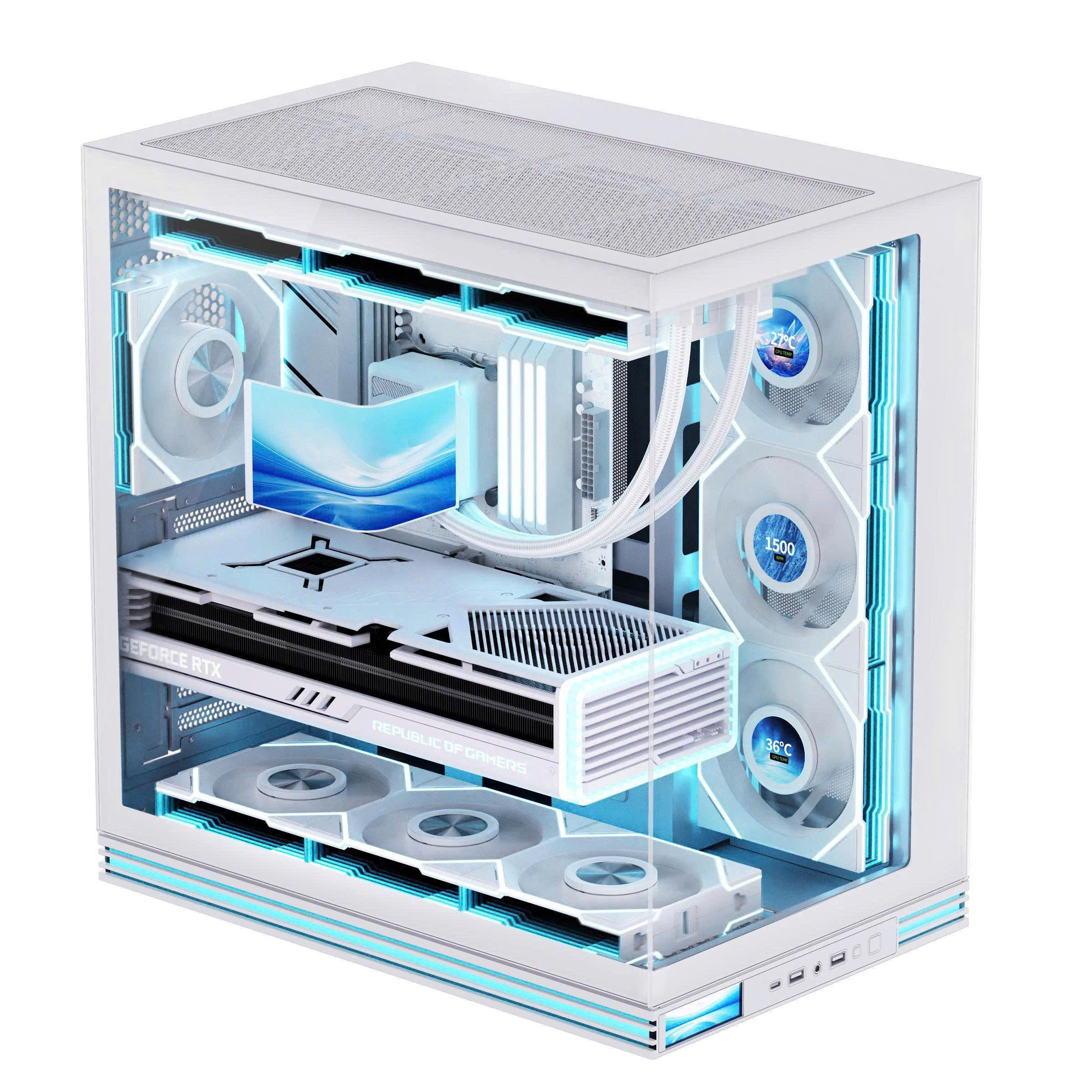 Vỏ Case Jungle Leopard AX-2 (E-ATX / Màn Hình LCD / Led ARGB)