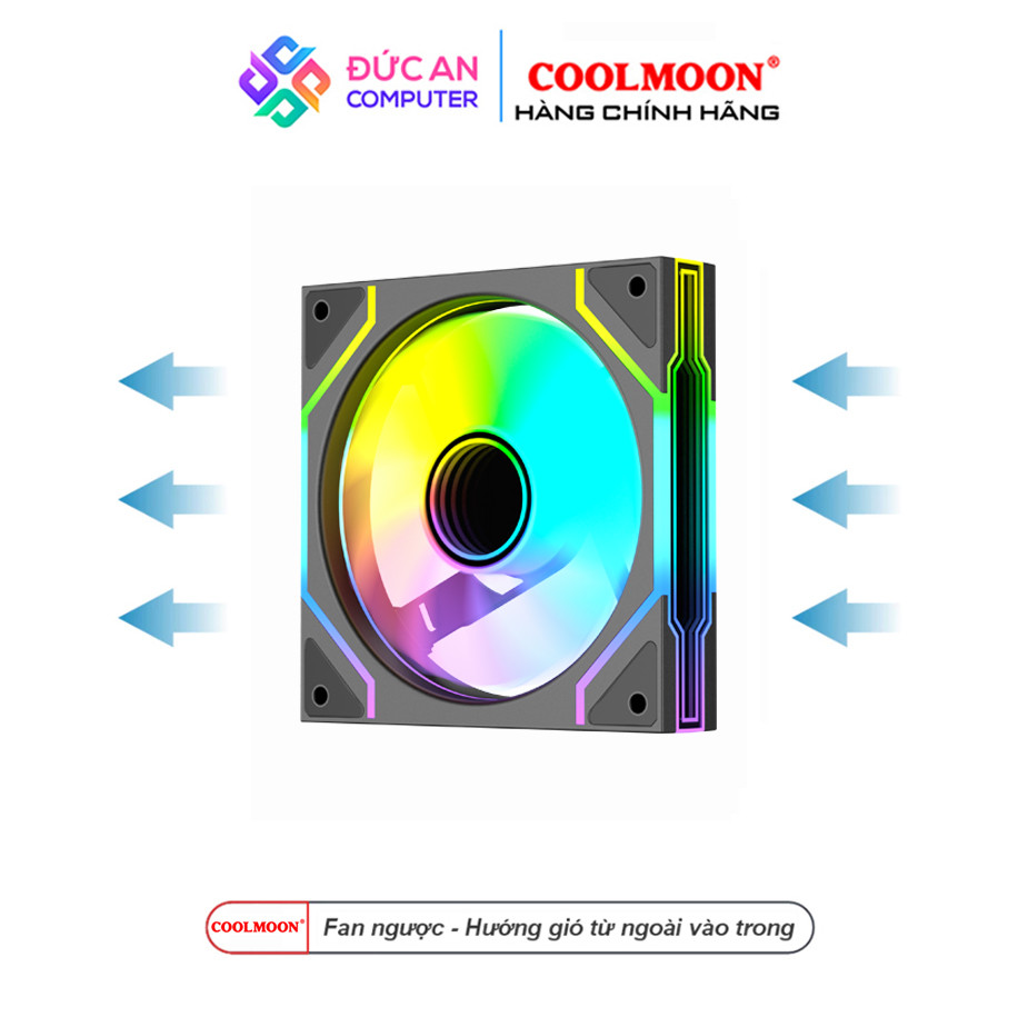 Quạt Tản Nhiệt Coolmoon Link 9Plus Led ARGB - Điều Khiển 3 Vùng Độc Lập
