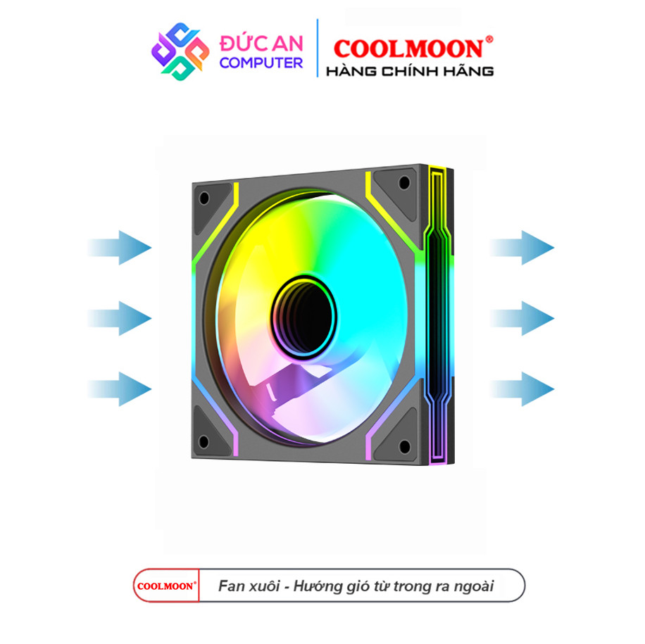 Quạt Tản Nhiệt Coolmoon Link 9Plus Led ARGB - Điều Khiển 3 Vùng Độc Lập